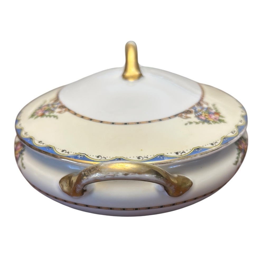 Antique Replacement China 1920s Noritake Round Covered Vegetable Bowl in Mariana - Picture 5 of 12